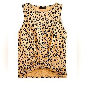 J. Crew Leopard Print Tank Top - Black and Tan